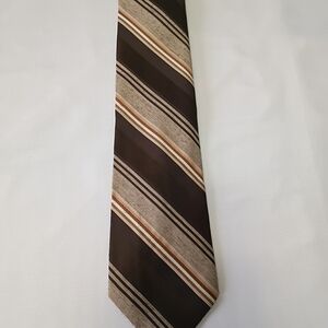 Don Loper Vintage Neck Tie Brown Diagnol Striped
